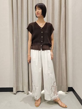 「アイテム（スリッポン）」を使った、AZさん（レディース・165cm・30代）の夏コーディネート