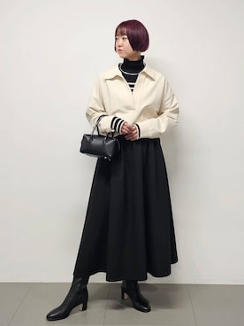 「アイテム（チョーカー）」を使った、AZさん（レディース・165cm）の秋コーディネート