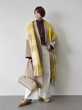 「アイテム（チェスターコート）」を使った、AZさん（レディース・165cm・30代）の秋コーディネート