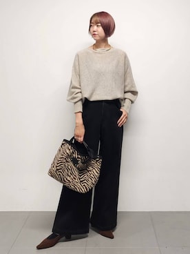 「アイテム（チョーカー）」を使った、AZさん（レディース・165cm・30代）の秋コーディネート