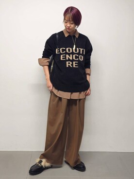 「Mazell（マゼル）のアイテム」を使った、AZさん（レディース・165cm）の秋コーディネート