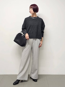 「アイテム（チョーカー）」を使った、AZさん（レディース・165cm）の秋コーディネート