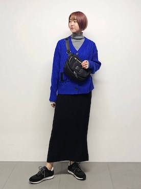 「アイテム（ボディバッグ/ウエストポーチ）」を使った、AZさん（レディース・165cm）の秋コーディネート