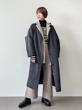 「アイテム（チェスターコート）」を使った、AZさん（レディース・165cm・30代）の秋コーディネート