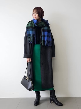 「アイテム（チェスターコート）」を使った、AZさん（レディース・165cm）の秋コーディネート