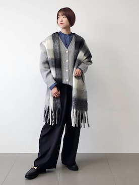 「アイテム（スラックス）」を使った、AZさん（レディース・165cm・30代）の秋コーディネート