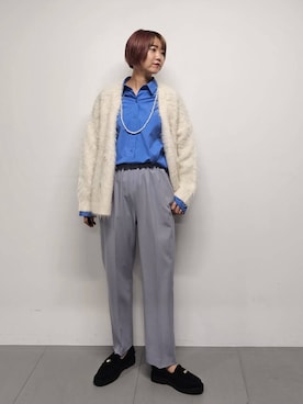 「BARNYARDSTORM（バンヤードストーム）のアイテム（スラックス）」を使った、AZさん（レディース・165cm）の秋コーディネート