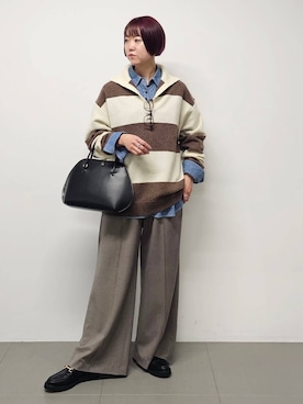 「アイテム（ローファー）」を使った、AZさん（レディース・165cm・30代）の秋コーディネート