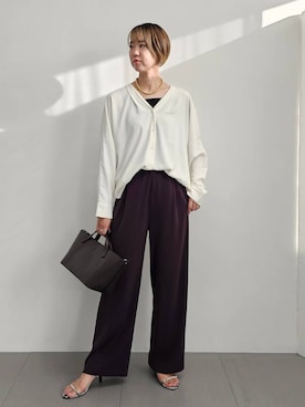 「アイテム（スラックス）」を使った、AZさん（レディース・165cm・30代）の夏コーディネート