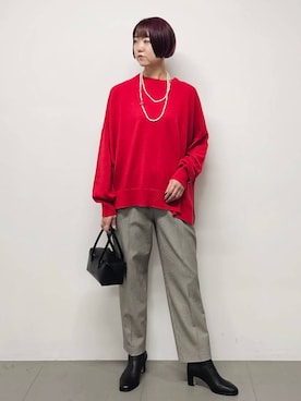 「BARNYARDSTORM（バンヤードストーム）のアイテム（ネックレス）」を使った、AZさん（レディース・165cm）の秋コーディネート