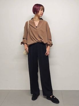 「ADD CULUMN（アドカラム）のアイテム」を使った、AZさん（レディース・165cm）の秋コーディネート