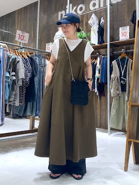 「niko and...（ニコアンド）のアイテム」を使った、カワモトさん（レディース・162cm）の夏コーディネート