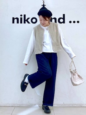 「アイテム（帽子）」を使った、カワモトさん（レディース・162cm・30代）の秋コーディネート