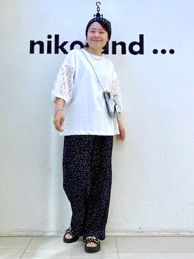 「アイテム（帽子）」を使った、カワモトさん（レディース・162cm・30代）の夏コーディネート