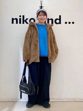 「アイテム（帽子）」を使った、カワモトさん（レディース・162cm・30代）の秋コーディネート