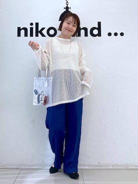 「niko and...（ニコアンド）のロングチェーンネックレス（ネックレス）」を使った、カワモトさん（レディース・162cm）の春コーディネート