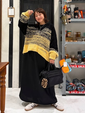「niko and...（ニコアンド）のアイテム（トートバッグ）」を使った、カワモトさん（レディース・162cm）の秋コーディネート