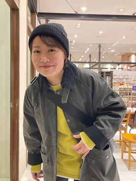 「体型カバー」｜カワモトさん（レディース・162cm）の冬コーディネート