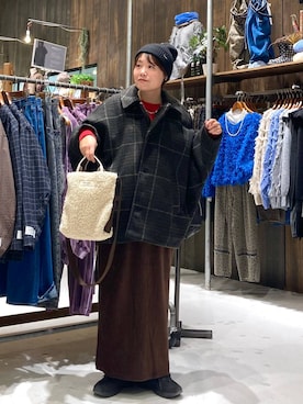 「アイテム（ニットキャップ/ビーニー）」を使った、カワモトさん（レディース・162cm・30代）の秋コーディネート