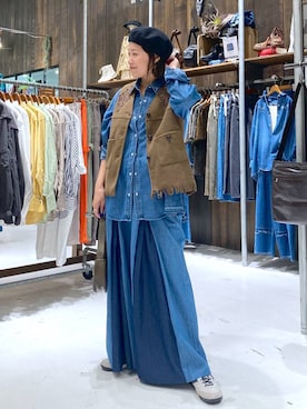 「アイテム（シャツ/ブラウス）」を使った、カワモトさん（レディース・162cm・30代）の夏コーディネート