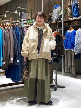 「アイテム（ショルダーバッグ）」を使った、カワモトさん（レディース・162cm・30代）の秋コーディネート