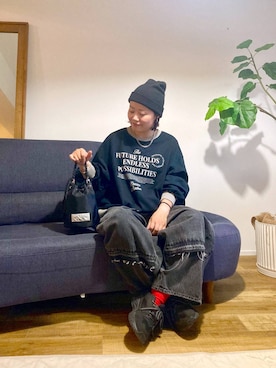 「アイテム（デニムパンツ）」を使った、カワモトさん（レディース・162cm・30代）の夏コーディネート