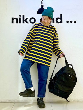 「アイテム（帽子）」を使った、カワモトさん（レディース・162cm・30代）の秋コーディネート