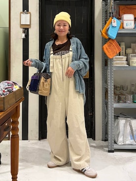 「niko and...（ニコアンド）のアイテム（ニットキャップ/ビーニー）」を使った、カワモトさん（レディース・162cm）の秋コーディネート
