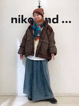 「体型カバー」｜カワモトさん（レディース・162cm）の冬コーディネート