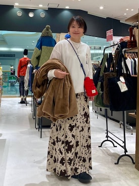 「niko and ...」｜「アイテム（ブルゾン）」を使った、カワモトさん（レディース・162cm）の冬コーディネート