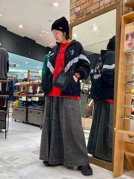 「アイテム（スカート）」を使った、カワモトさん（レディース・162cm・30代）の秋コーディネート