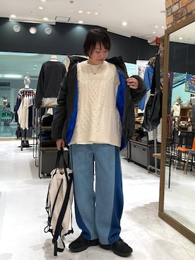 「アイテム（バックパック/リュック）」を使った、カワモトさん（レディース・162cm・30代）の秋コーディネート