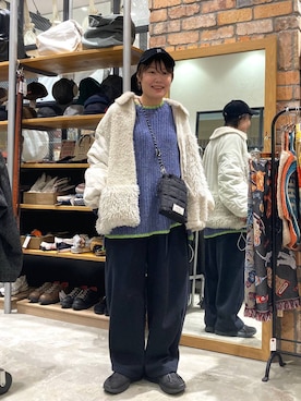 「niko and ...」｜「アイテム（キャップ）」を使った、カワモトさん（レディース・162cm）の秋コーディネート