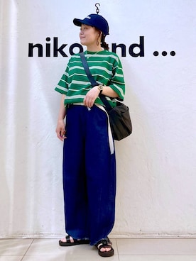 「アイテム（ベルト）」を使った、カワモトさん（レディース・162cm・30代）の夏コーディネート