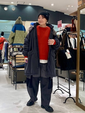「niko and ...」｜「アイテム（ブルゾン）」を使った、カワモトさん（レディース・162cm）の冬コーディネート