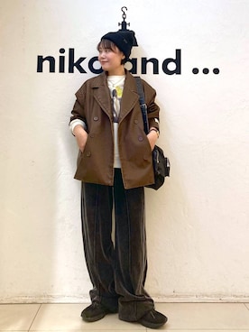 「アイテム（ニットキャップ/ビーニー）」を使った、カワモトさん（レディース・162cm・30代）の秋コーディネート