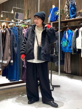 「アイテム（ニットキャップ/ビーニー）」を使った、カワモトさん（レディース・162cm・30代）の秋コーディネート