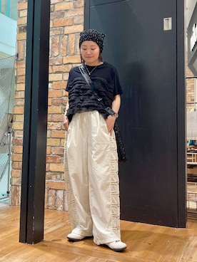 「niko and...（ニコアンド）のアイテム」を使った、カワモトさん（レディース・162cm）の夏コーディネート