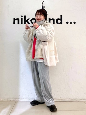 「アイテム（ブルゾン）」を使った、カワモトさん（レディース・162cm・30代）の冬コーディネート