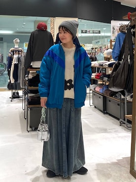 「アイテム（ブルゾン）」を使った、カワモトさん（レディース・162cm・30代）の秋コーディネート