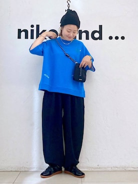 「アイテム（帽子）」を使った、カワモトさん（レディース・162cm・30代）の秋コーディネート