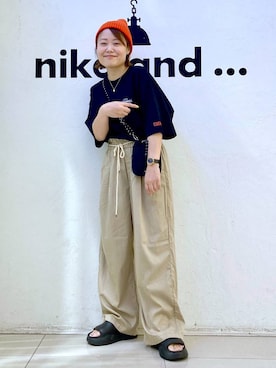「アイテム（帽子）」を使った、カワモトさん（レディース・162cm・30代）の夏コーディネート