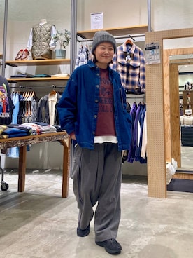 「アイテム（ニットキャップ/ビーニー）」を使った、カワモトさん（レディース・162cm・30代）の秋コーディネート