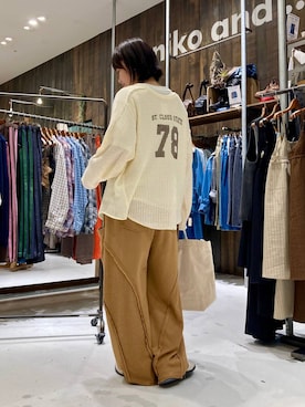 「アイテム（バッグ）」を使った、カワモトさん（レディース・162cm・30代）の秋コーディネート