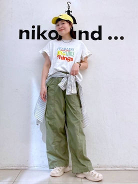 「アイテム（キャップ）」を使った、カワモトさん（レディース・162cm・30代）の夏コーディネート