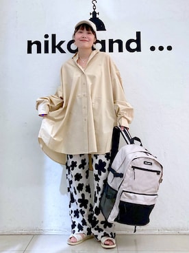 「アイテム（バックパック/リュック）」を使った、カワモトさん（レディース・162cm・30代）の夏コーディネート