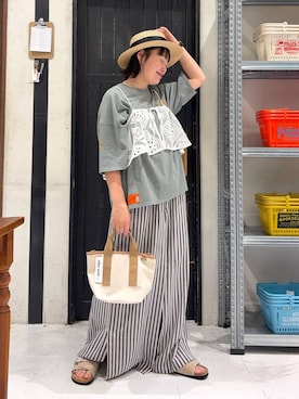 「niko and...（ニコアンド）のアイテム（アクセサリー）」を使った、カワモトさん（レディース・162cm）の春コーディネート