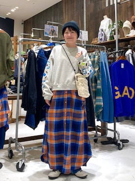 「アイテム（ネックレス）」を使った、カワモトさん（レディース・162cm・30代）の秋コーディネート