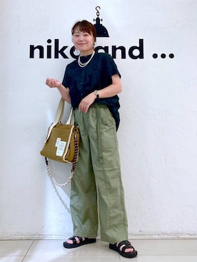 「niko and...（ニコアンド）のアイテム」を使った、カワモトさん（レディース・162cm）の夏コーディネート