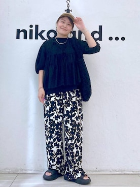 「アイテム（帽子）」を使った、カワモトさん（レディース・162cm・30代）の夏コーディネート